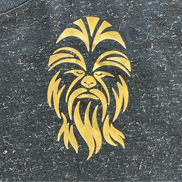 Chewbacca Jersey Men size XXL Black Long Sleeve Shirt with Yellow Logo - Picture 2 of 7